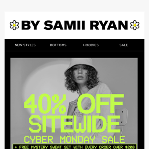 Now 40% Off Site wide + FREE Sweat set*