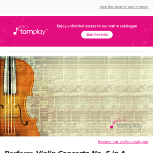 🎻 New sheet music: Perform Violin Concerto No. 5 in A minor, Op. 37 by Henri Vieuxtemps!