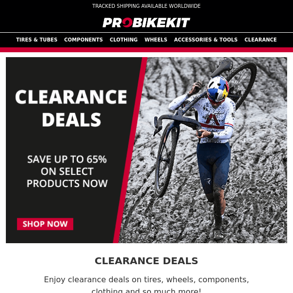 Clearance Deals up to 65% off!