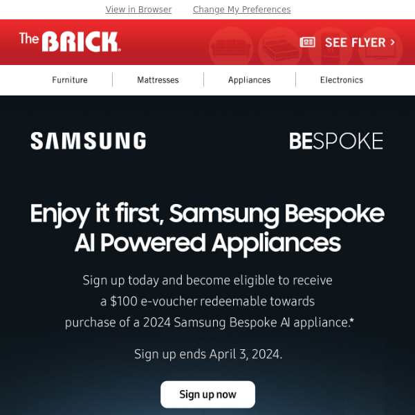 Live Smart! Get a $100 e-Voucher Towards a Samsung Bespoke AI Appliance 📲