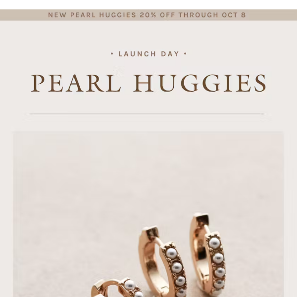 Introducing the New Pearl Huggies - Get 20% Off Now! 🎉