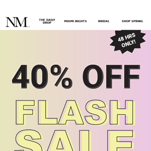 40% OFF FLASH SALE 🛍️ Dresses, Tops + More!