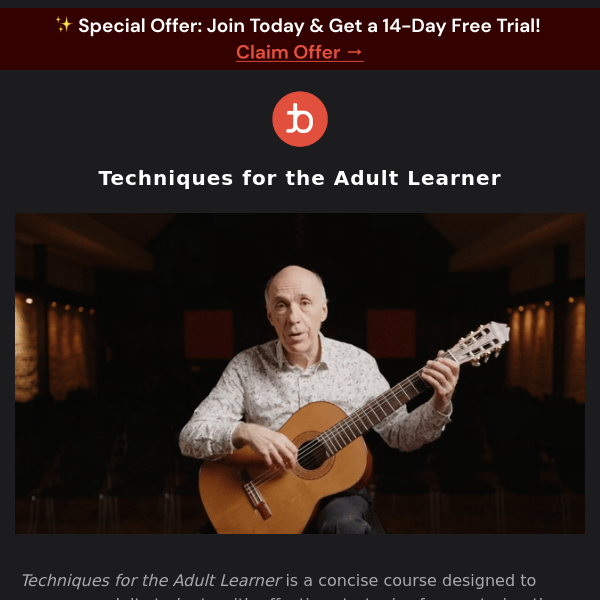 Master Guitar at Any Age: Carlos Bonell's Essential Guide 👨‍🎓