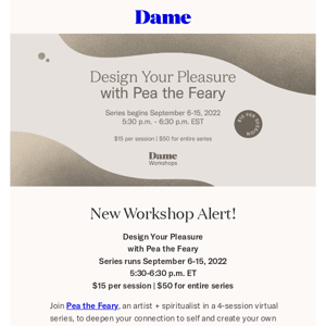 NEW EVENT: Design Your Pleasure