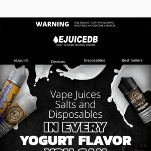 😱 Up to 40% OFF on Yogurt Flavored Vapes