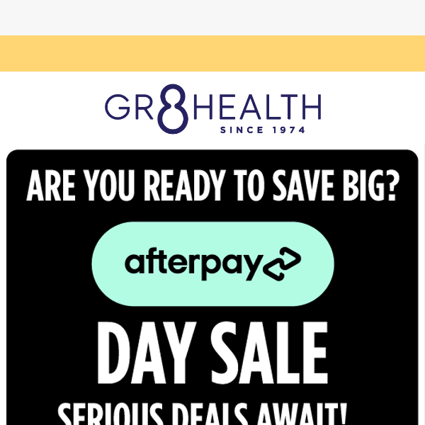 AFTERPAY DAY SALE 🔥 Serious Deals Await!