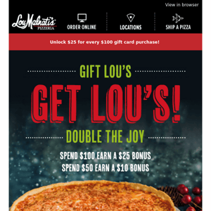 🎄🍕 Unwrap your holiday bonus!