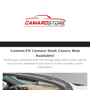 New Camaro Dash Mats Just Added!