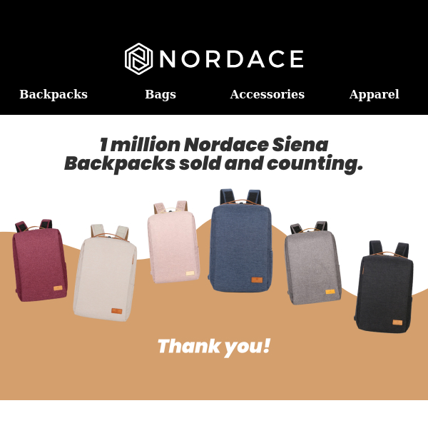 🔥1+ Million Nordace Siena Backpacks Sold & Counting!