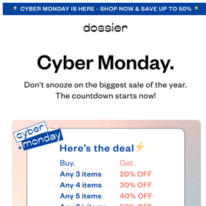 ⚡Bye bye Black Friday, hello Cyber Monday! ⚡