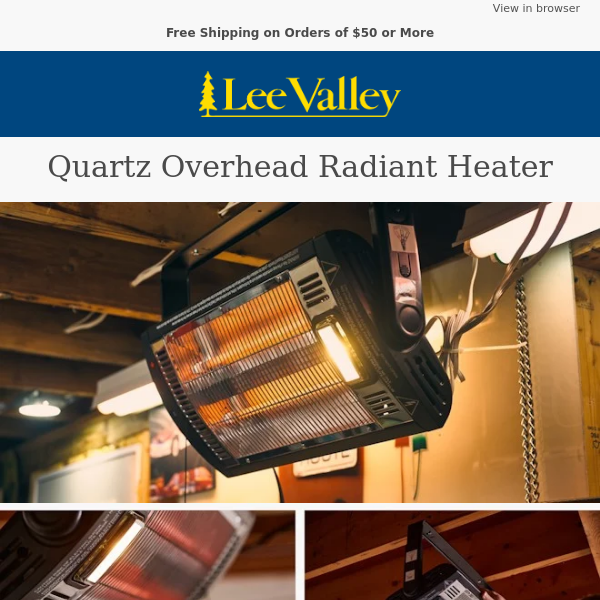 Quartz Overhead Radiant Heater – For Hard-to-Heat Workshops