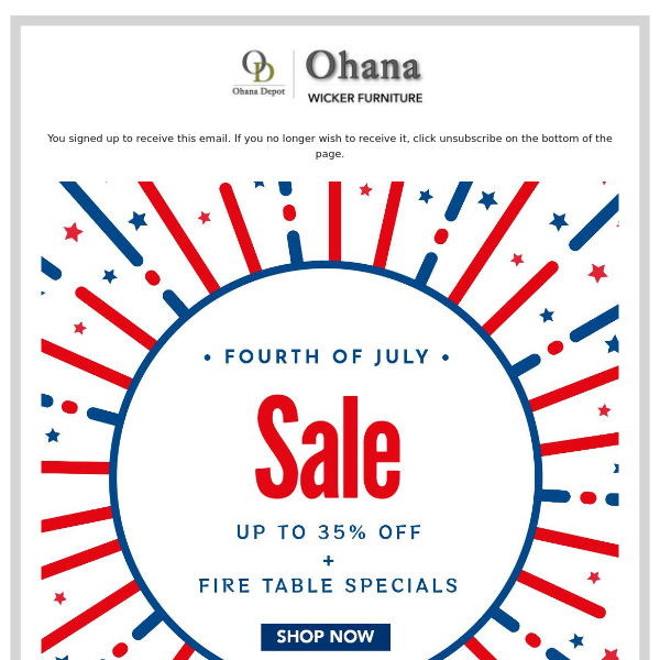 4th of July Sale NOW!