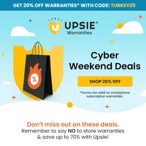 Cyber Weekend Deals!