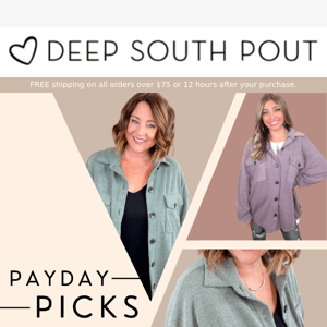 Checkout our payday picks! ✨