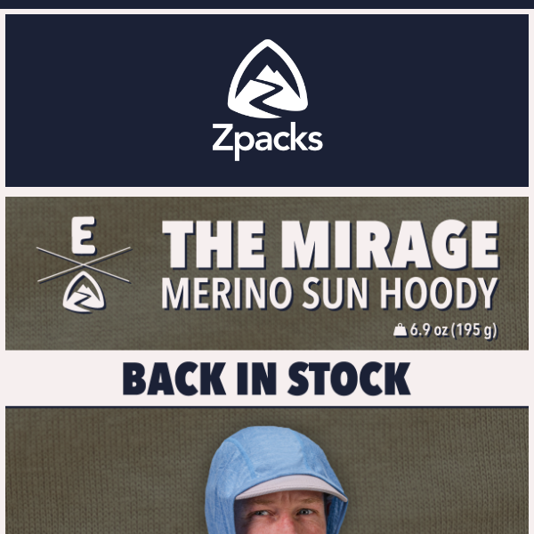 The Mirage Sun Hoody is BACK IN STOCK