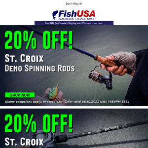 New Rods Just Added to This St. Croix Super Sale!