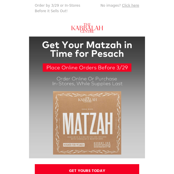 Matzah is Here! Do you have yours yet?