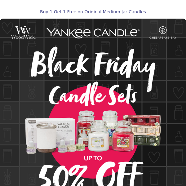 Candle Sets, now up to 50% off!