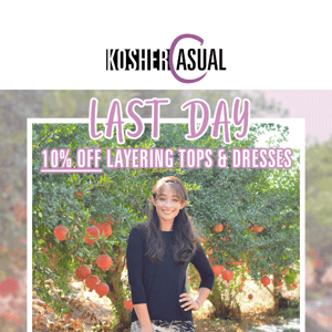 😎Last Day! Kosher Casual] 10% OFF Our Bestselling Layering Tops & Dresses