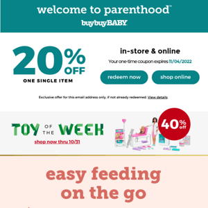 On-the-go made easy + open for a new toy deal!​