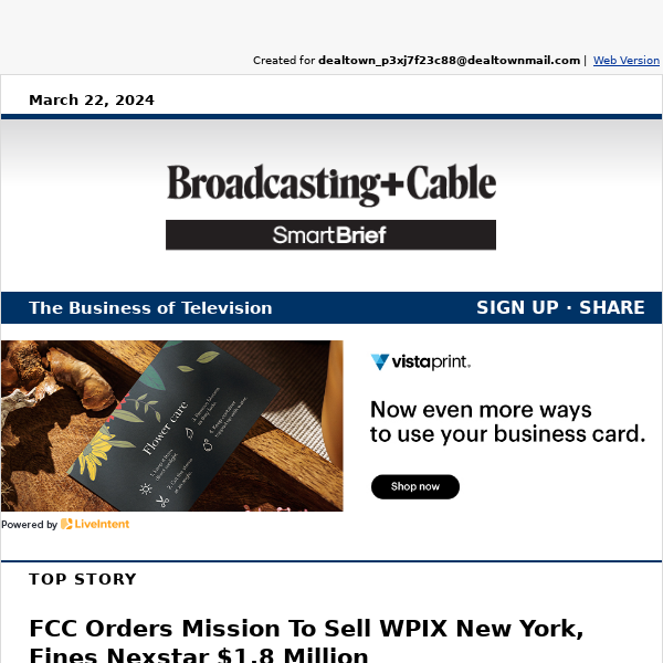 FCC Orders Mission To Sell WPIX New York, Fines Nexstar $1.8 Million