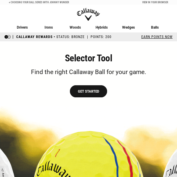 Find The Right Callaway Ball With Our Selector Tool