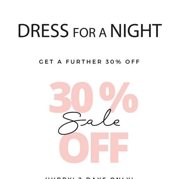 Further 30% OFF Sale! 😘