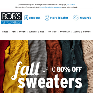 Fall Sweaters ---> Up to 80% OFF