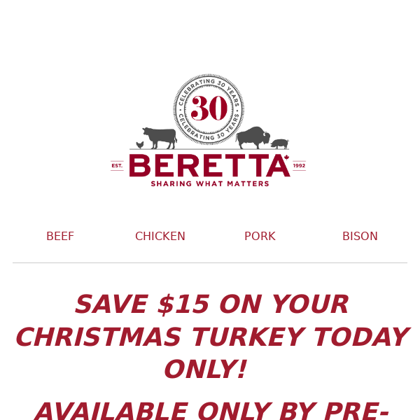 🦃GET $15 OFF ON CHRISTMAS TURKEY PRE-ORDERS TODAY🦃
