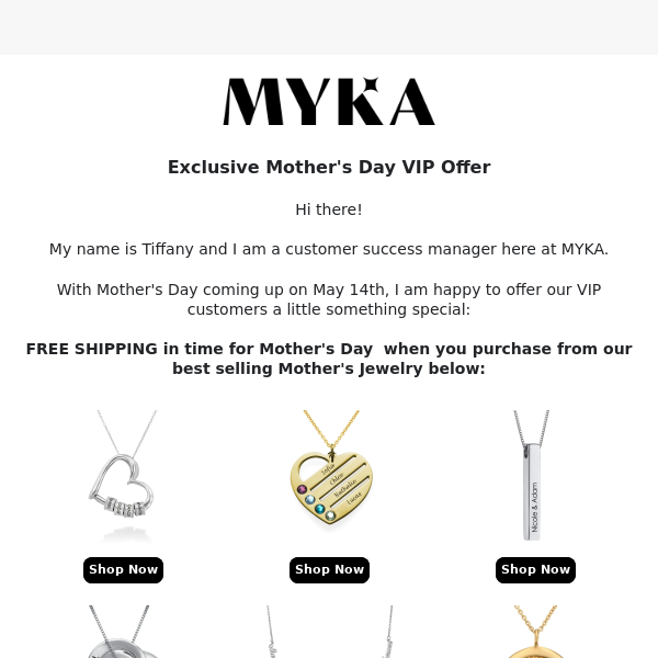 Exclusive Mother's Day VIP Offer