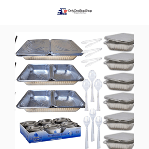 36PC Buffet Serving Kit Disposable Aluminum Refill Chafing Dish