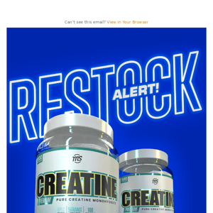 Creatine is BACK! Get Yours Now..