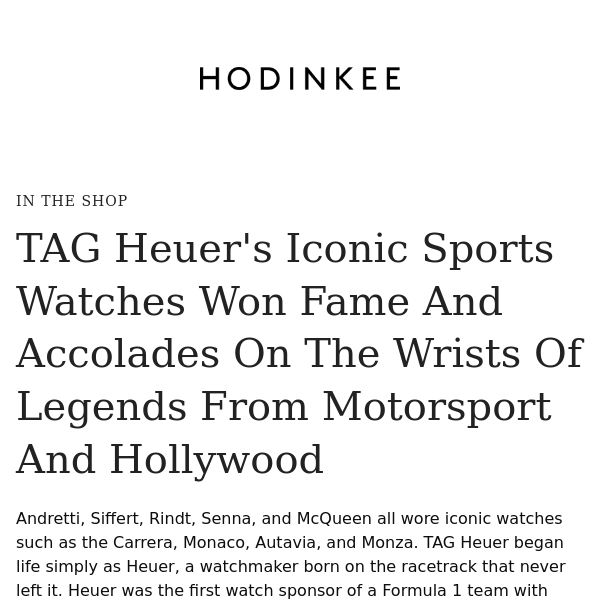 A Spotlight On TAG Heuer Watches