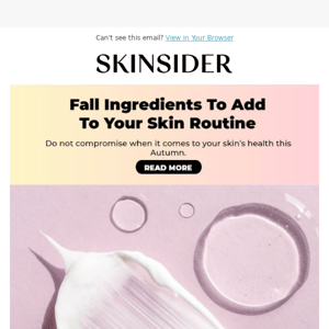 Ingredients you want in your Fall skin routine 🍁