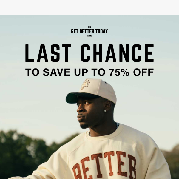 LAST CHANCE to save up to 75% off! 🚨