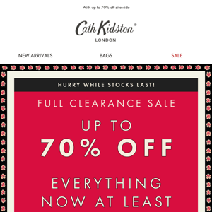 Full clearance | Everything at least 50% off