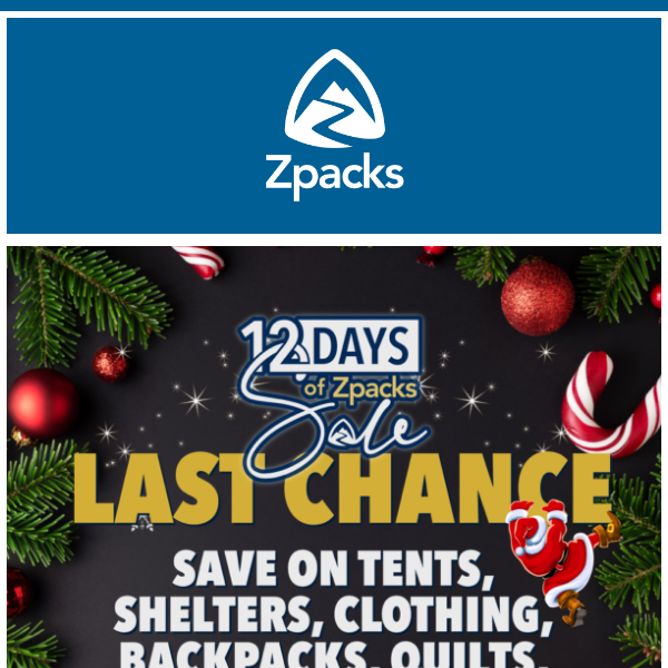ALL 12 Days of Zpacks Sales are Live!