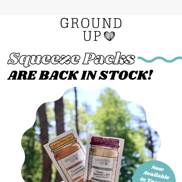 SQUEEZE PACKS ARE BACK 😎