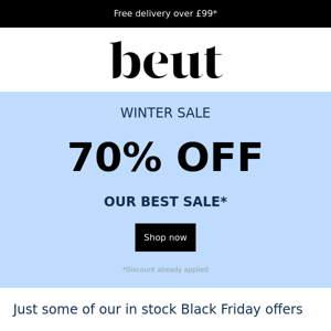 Winter Sale - Up to 70% off.