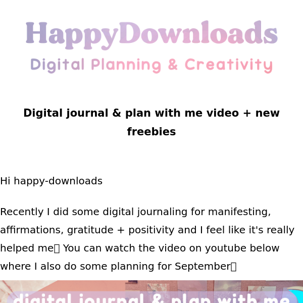 🌻 digital journal & plan video + new freebies