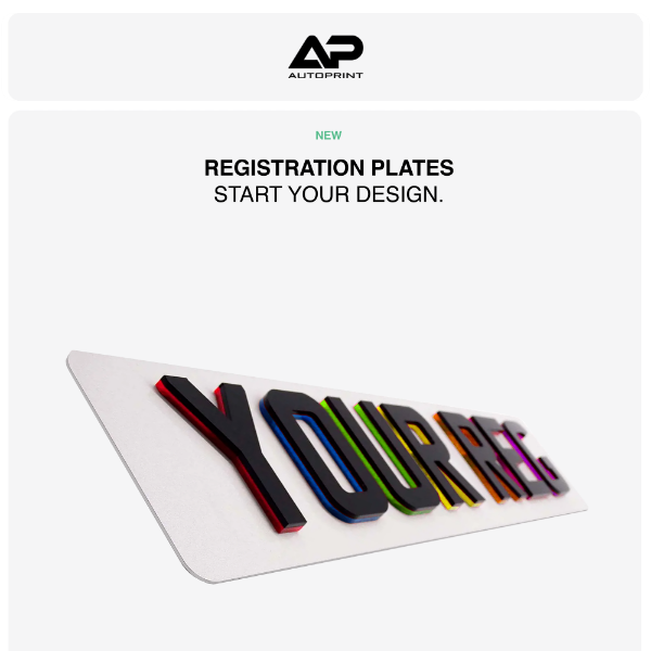 NEW | Autoprint Registration Plates