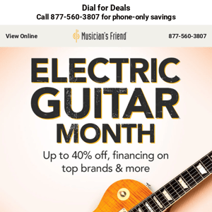 Celebrate Electric Guitar Month with shockingly good deals