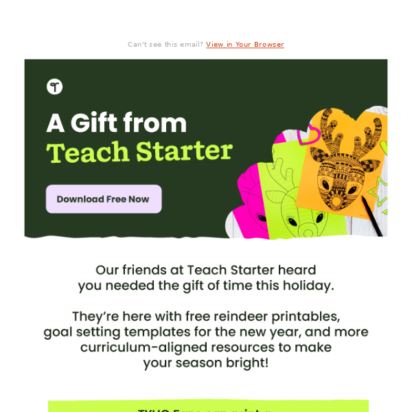 🎁 Claim your gift from Teach Starter