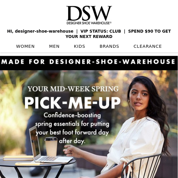 Designer Shoe Warehouse's mid-week spring top-picks.
