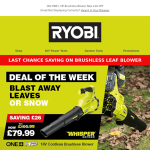 Deal Of The Week - Last Chance To Save £26