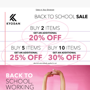 Back To School SALE - Buy More Save More!
