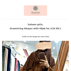 Drawstring Abayas | £29.99😱