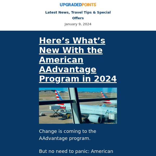 American AAdvantage changes, $100 Hyatt Amex Offer, free Disney Dining Plan, and more news...