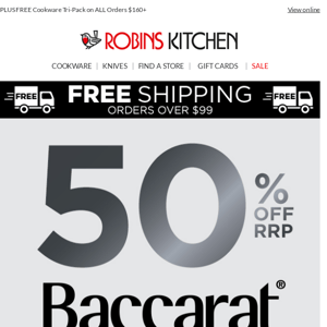 50% off ALL Baccarat® Kitchen Appliances ✨