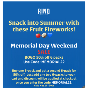 Snacks on SALE this MDW! 🍎 🥥 💙